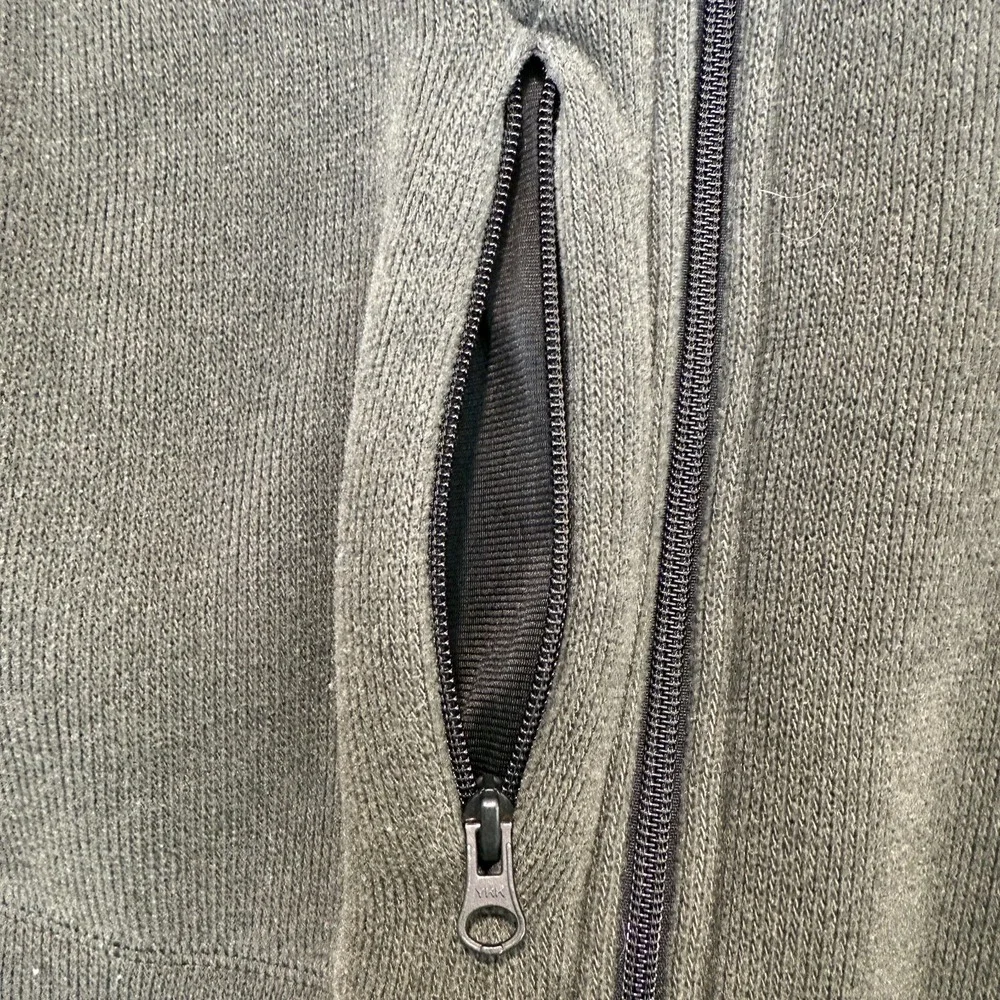 Vintage Polo Ralph Lauren Fleece Jacket Mens Large Zip Pocket RL Dark Green Coat